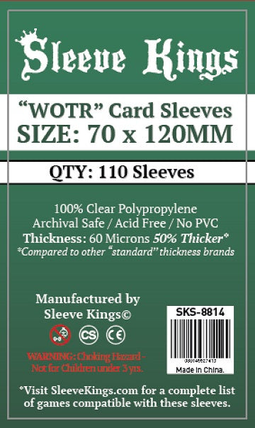 Sleeve Kings WOTR Card Sleeves 70MM x 120MM (110 CT)