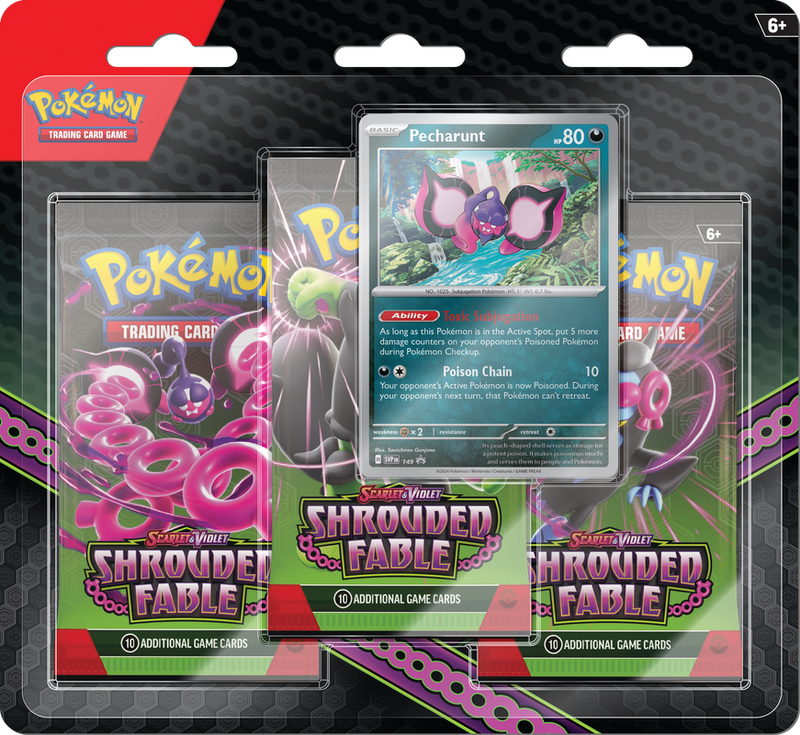 Scarlet & Violet: Shrouded Fable - 3-Pack Blisters (Pecharunt)