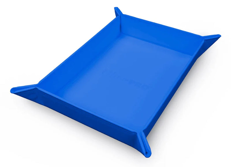 Vivid Foldable Magnetic Dice Tray: Blue