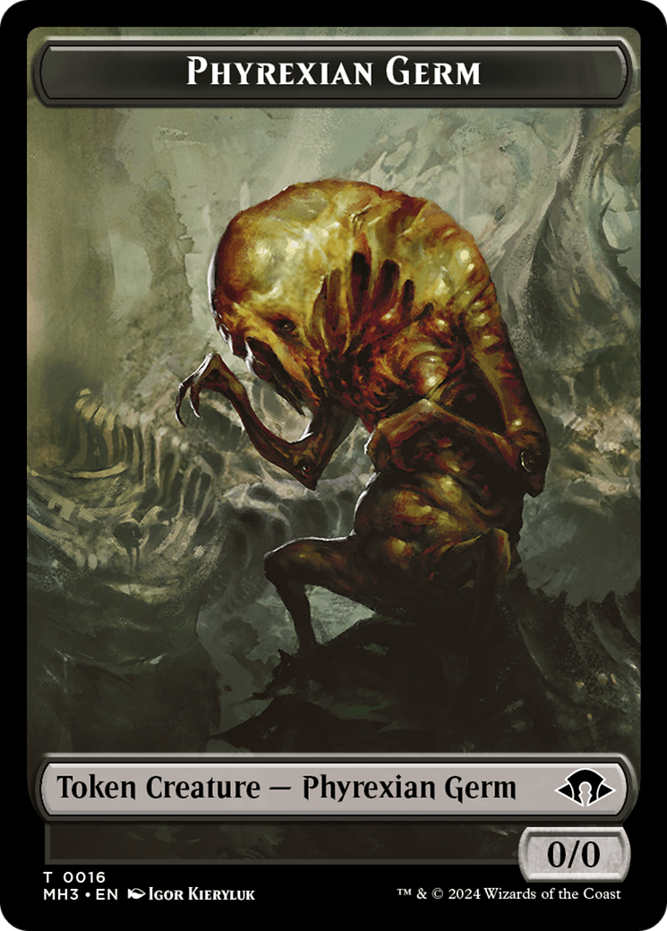 Phyrexian Germ // Zombie Double-Sided Token [Modern Horizons 3 Tokens]