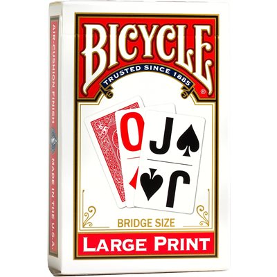 Bicycle Playing Cards: Large Print Red