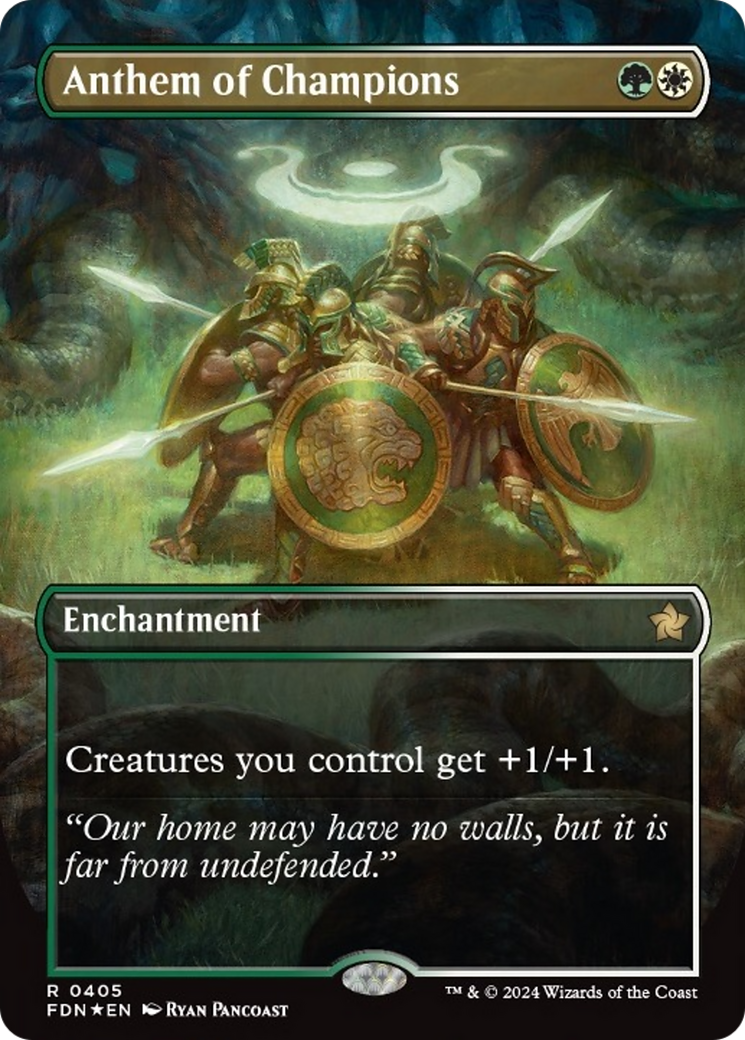 Anthem of Champions (Borderless Mana Foil) [Foundations]