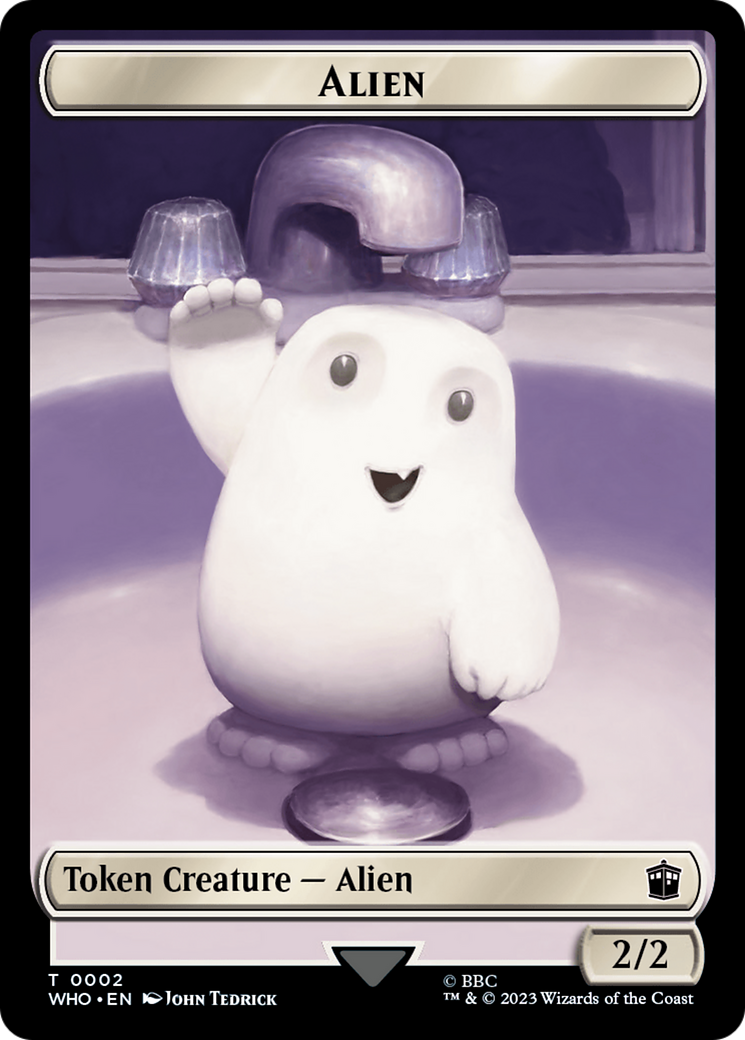 Alien // Alien Salamander Double-Sided Token [Doctor Who Tokens]