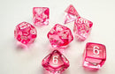 Mini-hedral 7-Die Set Translucent Pink/White - CHX 20384