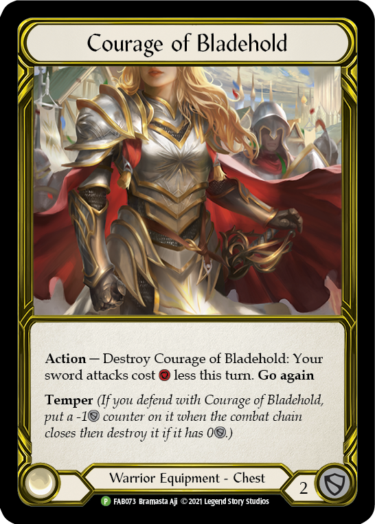 Courage of Bladehold (Golden) [FAB073] (Promo)  Cold Foil