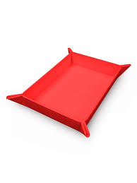 Vivid Foldable Magnetic Dice Tray: Red