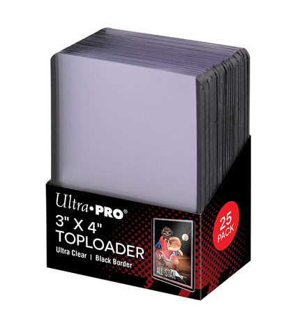 3" x 4" Toploaders - Black Border