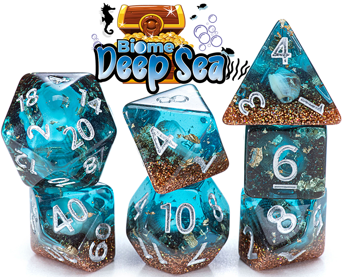 Inclusion Dice - Biome Deep Sea 7-Die Set