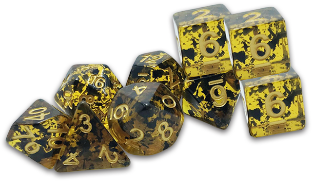 Traditional 9-Die Set Terracotta Grecian Vase DCC Dice