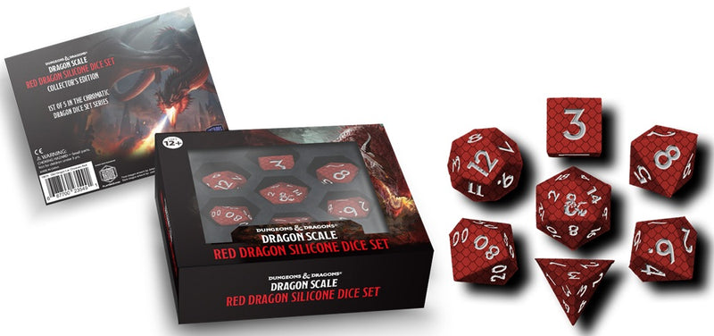 Dungeons & Dragons Dragon Scale - Red Dragon Silicone Dice Set
