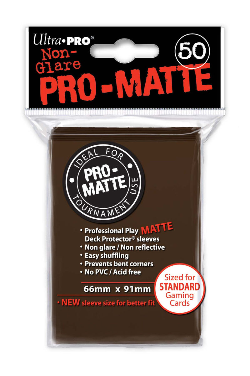 Ultra Pro - Brown Non-Glare Deck Protector Sleeves - 66mmx91mm