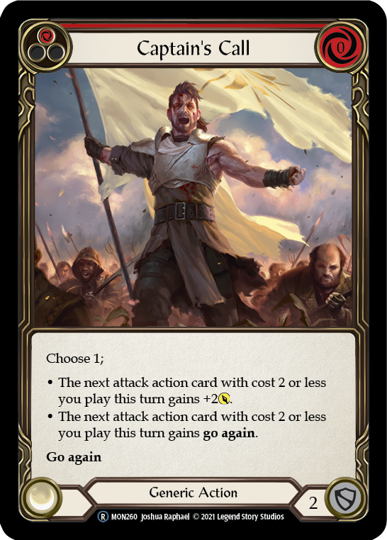 Captain's Call (Red) (Rainbow Foil) [U-MON260-RF] Unlimited Rainbow Foil