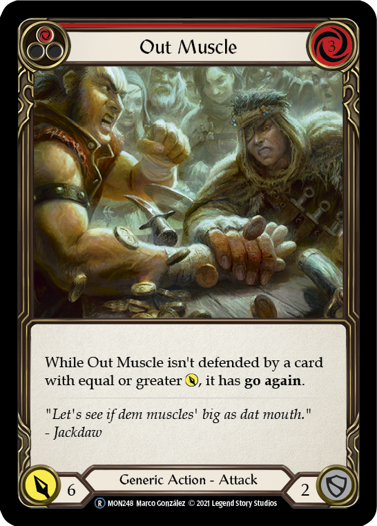 Out Muscle (Red) (Rainbow Foil) [U-MON248-RF] Unlimited Rainbow Foil