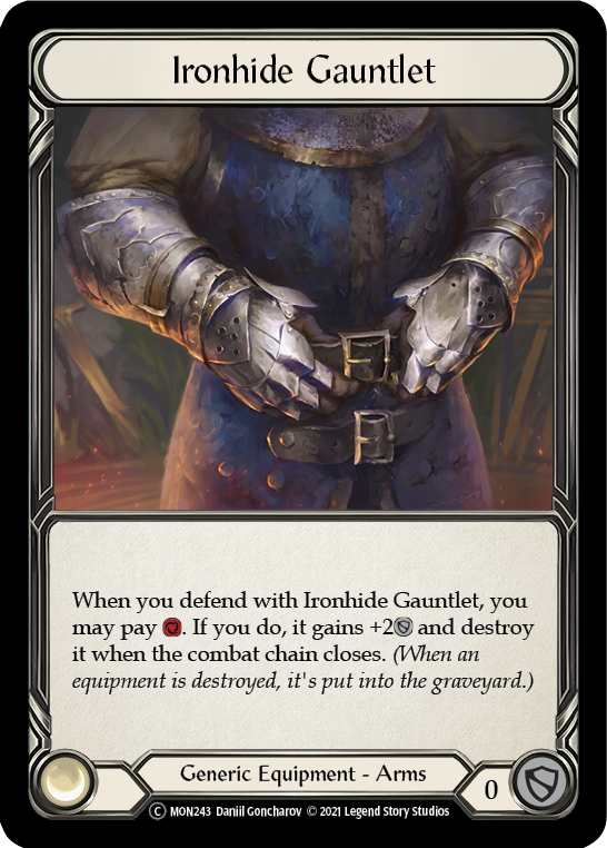 Ironhide Gauntlet (Rainbow Foil) [U-MON243-RF] Unlimited Rainbow Foil