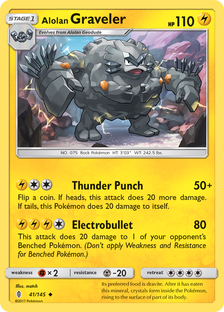 Alolan Graveler (41/145) [Sun & Moon: Guardians Rising]