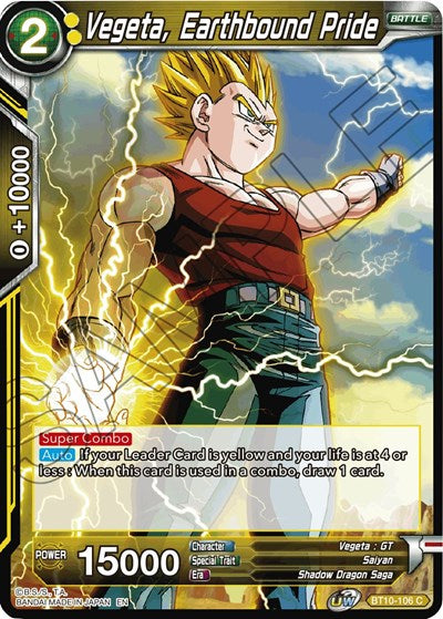 Vegeta, Earthbound Pride [BT10-106]