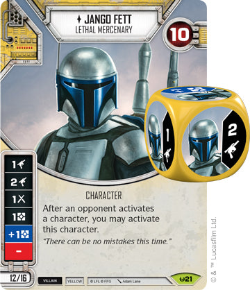 Jango Fett - Lethal Mercenary (Sold with matching Die)