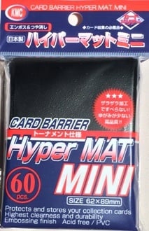 KMC Hyper Mat Sleeves: Hyper Mat Mini Black