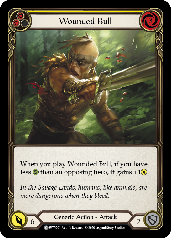 Wounded Bull (Yellow) [WTR201] Unlimited Edition Rainbow Foil