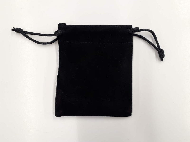 Small Black Velvet Dice Bag