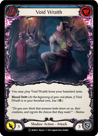 Void Wraith (Blue) (Rainbow Foil) [U-MON211-RF] Unlimited Rainbow Foil