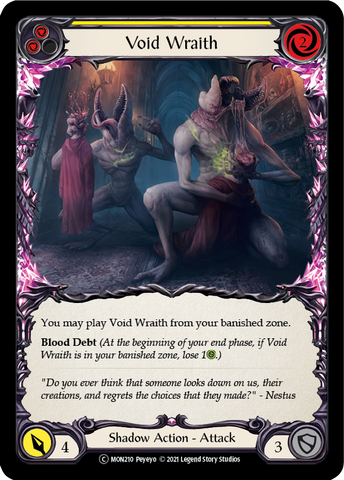 Void Wraith (Yellow) (Rainbow Foil) [U-MON210-RF] Unlimited Rainbow Foil