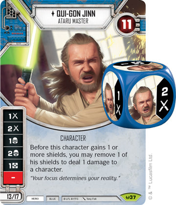 Qui-Gon Jinn - Ataru Master (Sold with matching Die)