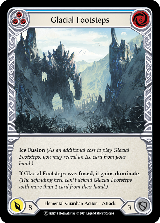 Glacial Footsteps (Blue) [U-ELE018] Unlimited Rainbow Foil