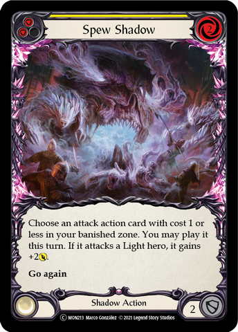 Spew Shadow (Yellow) (Rainbow Foil) [U-MON213-RF] Unlimited Rainbow Foil