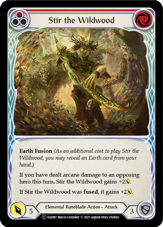 Stir the Wildwood (Red) [U-ELE082] Unlimited Rainbow Foil