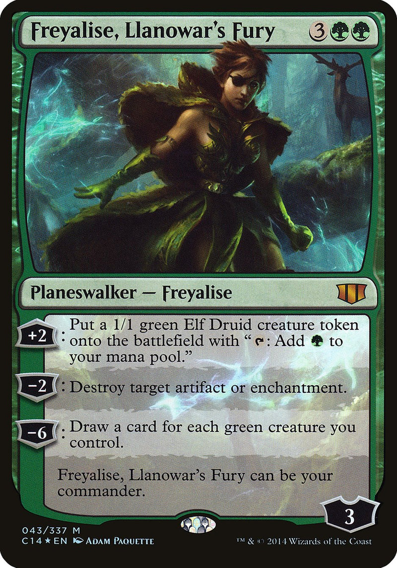 Freyalise, Llanowar's Fury (Oversized) [Commander 2014 Oversized]