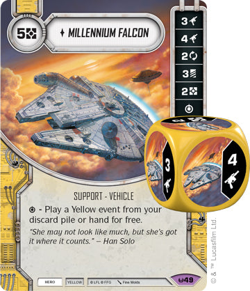 Millennium Falcon (Sold with matching Die)