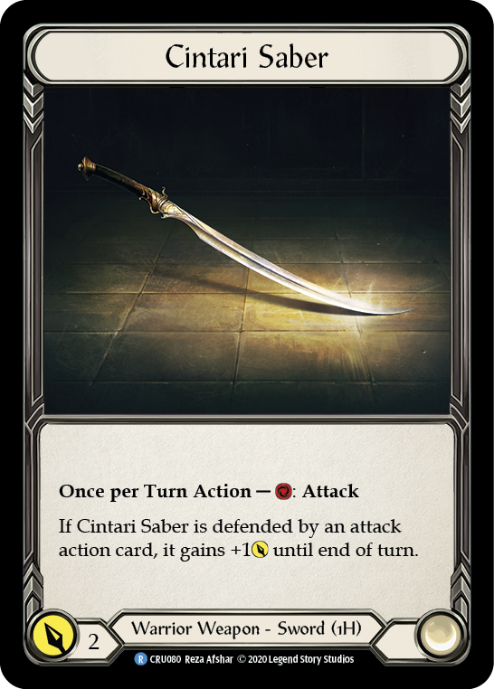 Cintari Saber [CRU080] 1st Edition Cold Foil