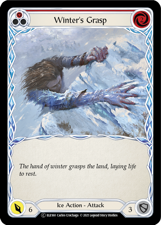 Winter's Grasp (Red) [U-ELE160] Unlimited Rainbow Foil