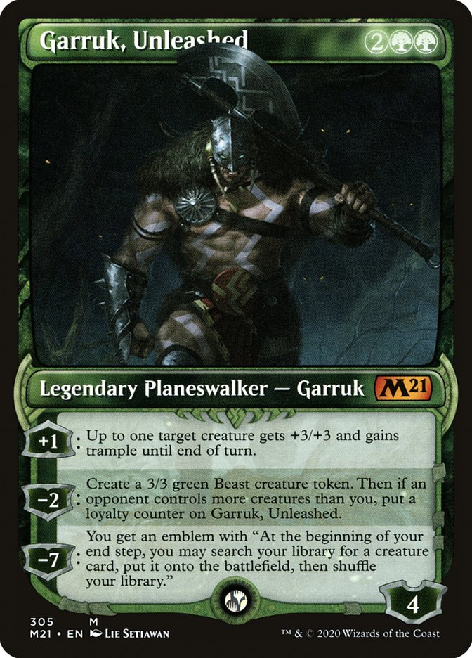 Garruk, Unleashed (Showcase) [Core Set 2021]