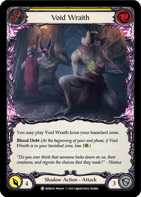 Void Wraith (Yellow) (Rainbow Foil) [MON210-RF] 1st Edition Rainbow Foil