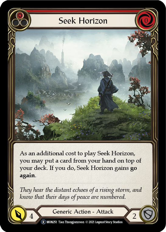 Seek Horizon (Red) (Rainbow Foil) [U-MON251-RF] Unlimited Rainbow Foil