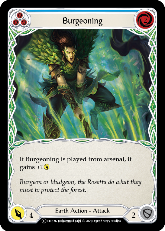 Burgeoning (Blue) [U-ELE136] Unlimited Rainbow Foil