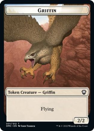 Zombie Knight // Griffin Double-Sided Token [Dominaria United Commander Tokens]