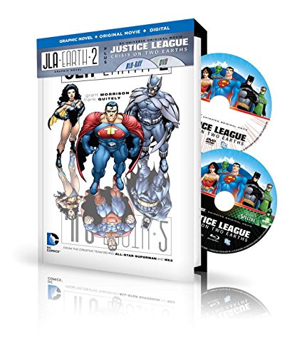 JLA Earth 2 Graphic Novel HC + Justice League Crisis On Two Earths Movie