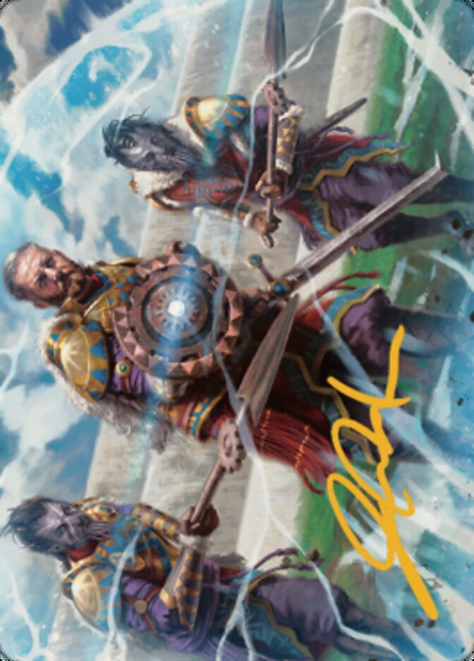 Argivian Phalanx Art Card (Gold-Stamped Signature) [Dominaria United Art Series]