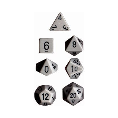 Opaque Dark Grey/black Polyhedral 7-Die Set CHX 25410