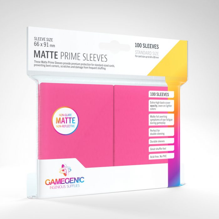 Gamegenic - Sleeves: Gamegenic Matte Prime Sleeves - Pink (100)