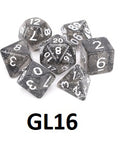 Glitter Dice Set: Black GL16
