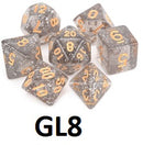 Glitter Dice Set: Dark Gray GL08