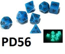 Glow In The Dark Dice Set: Blue PD56