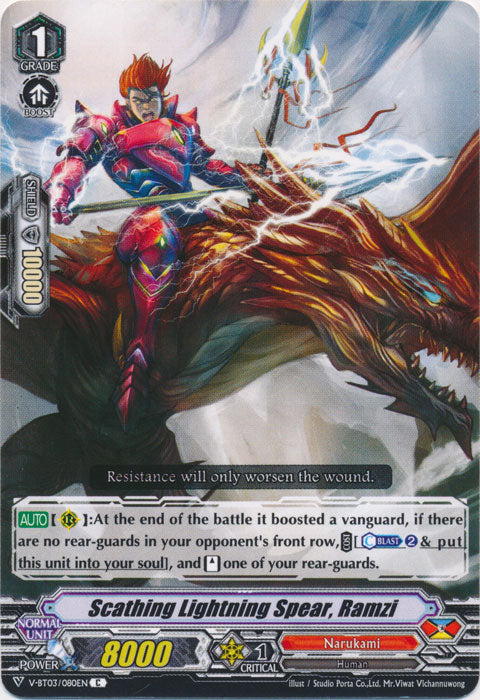 Scathing Lightning Spear, Ramzi - V-BT03/080EN - C