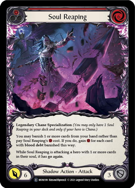 Soul Reaping (Rainbow Foil) [U-MON199-RF] Unlimited Rainbow Foil