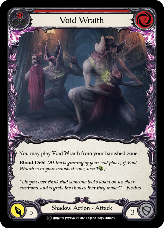 Void Wraith (Red) (Rainbow Foil) [U-MON209-RF] Unlimited Rainbow Foil