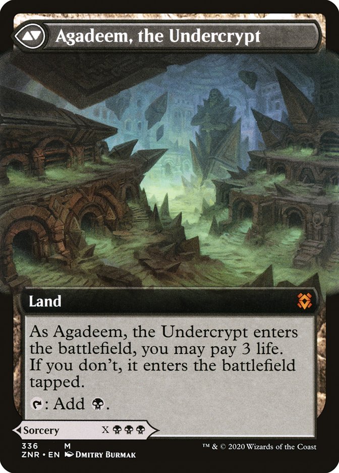 Agadeem's Awakening // Agadeem, the Undercrypt (Extended Art) [Zendikar Rising]